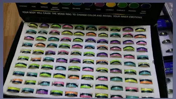

Night Lights ring MOOD Rings mood ring noctilucence ring changes color to the temperature of your blood mix size