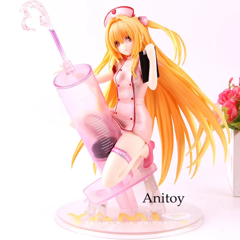 

Anime To Love Ru Action Figure To Love Darkness Golden Darkness Konjiki No Yami Nurse Ver. 1/7 Scale Collection Model Toys 20cm