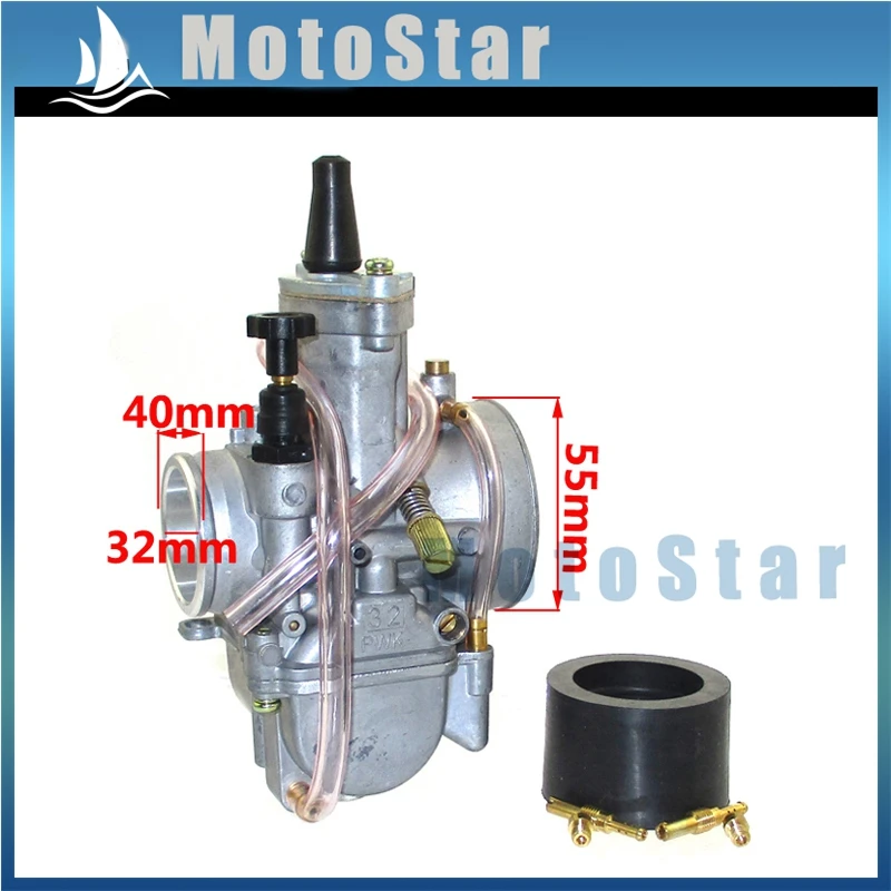 

PWK 32MM Flat Side Carburetor For 200cc 250cc 300cc Engine Yamaha Honda Suzuki Kawasaki Moped Scooter ATV Quad Pit Dirt Bike