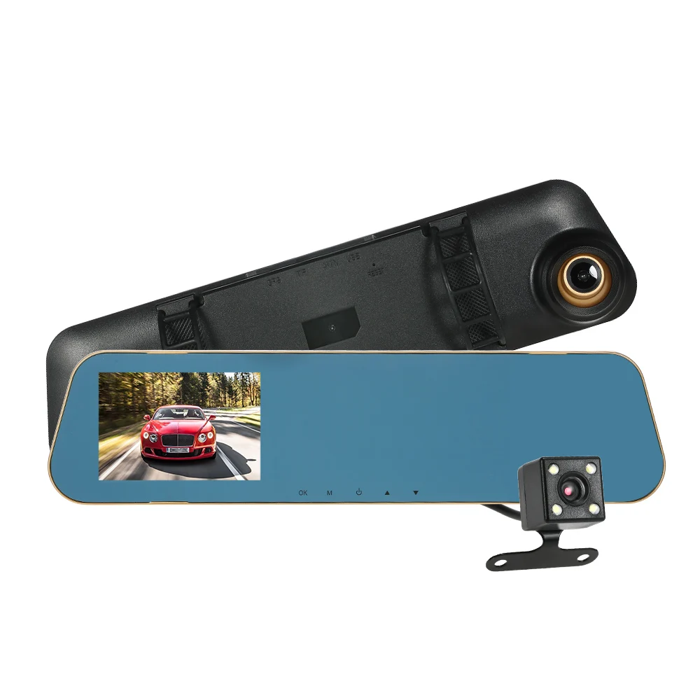 

Dashcam DVR Car DVRs Dash Cam Registrar Auto Video Recorder Camcorder Dual Lens Rearview Mirror With DVR And Camera 3 in 1