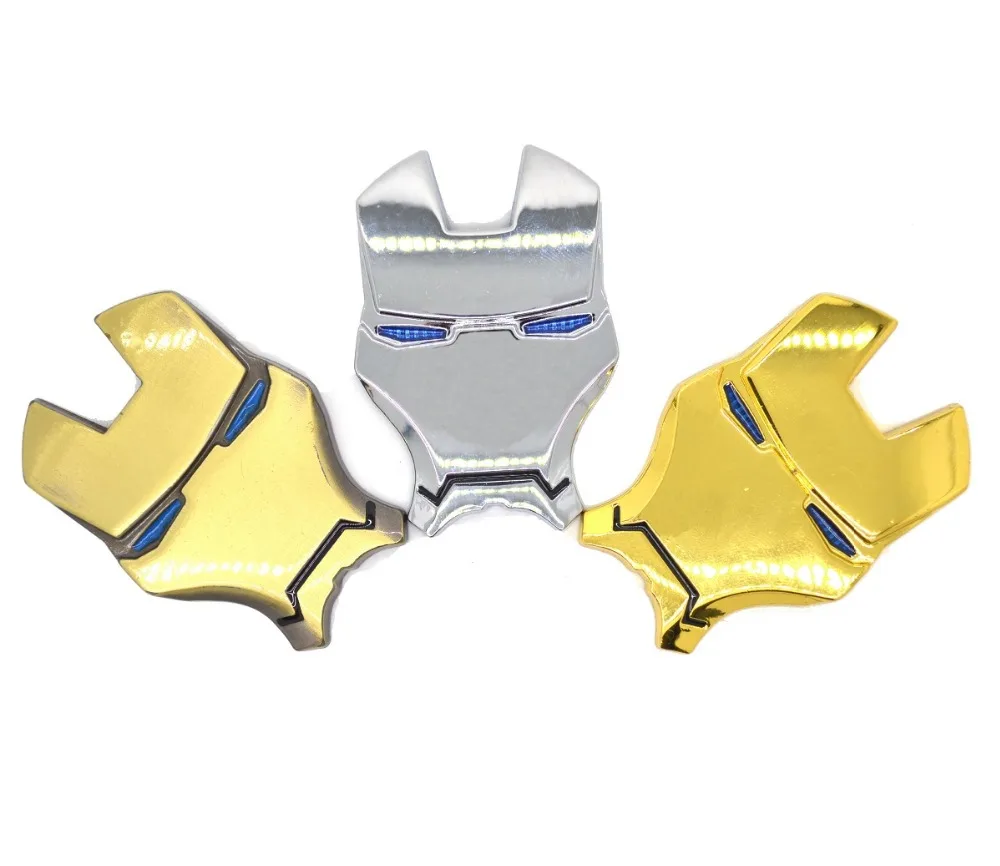 3D Chrome Metal Iron Man Car Emblem Stickers Decoration The Avengers