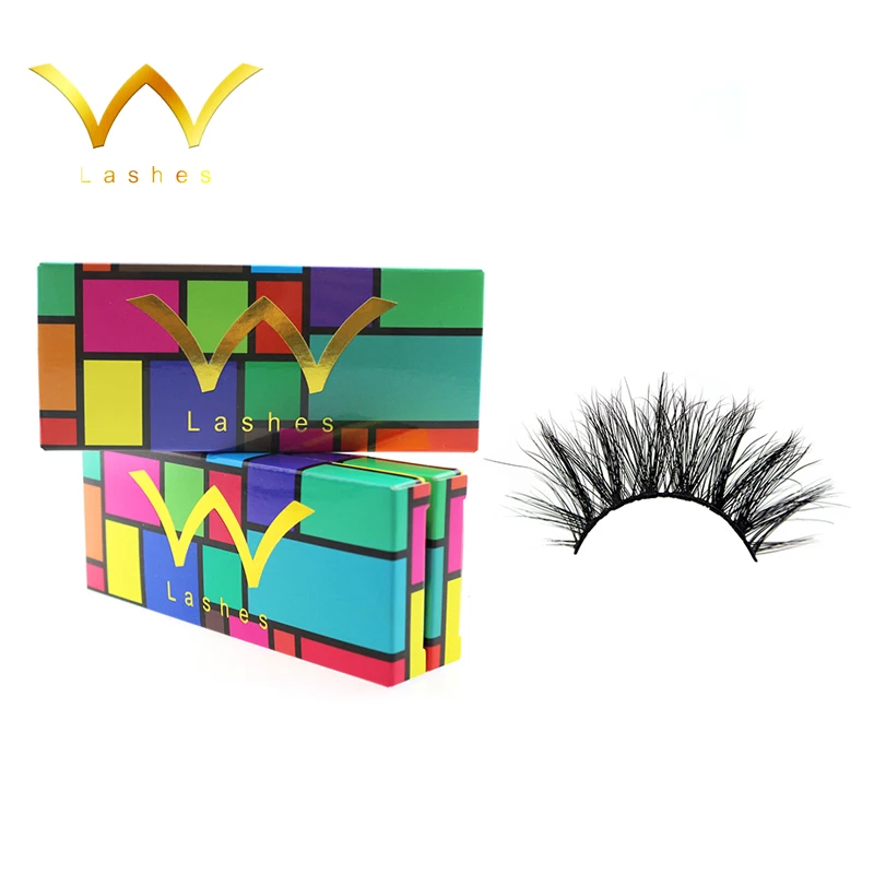 

mink eyelashes 25mm makeup false eyelashes, free of freight, can be customized packaging box logo