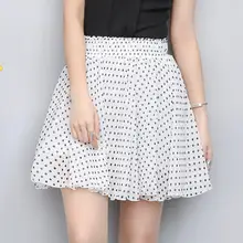 Летние женские юбки s Saia, шифоновая короткая юбка с высокой талией, элегантная женская Повседневная трапециевидная пляжная мини-юбка для женщин, Faldas Q1496