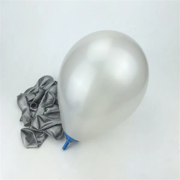 10 шт./лот, 10 дюймов, светильник, фиолетовый жемчуг, латексный шар, 21 цвет, надувной воздушный шар, для свадьбы, дня рождения, украшения, воздушные шары - Цвет: Silver