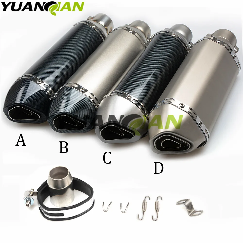 Выхлопная труба глушителя мотоцикла 36-51 мм для KAWASAKI Ninja ZX6R ZX7R ZX9R ZX10R ZX12R ZX14R Z1000 Z750