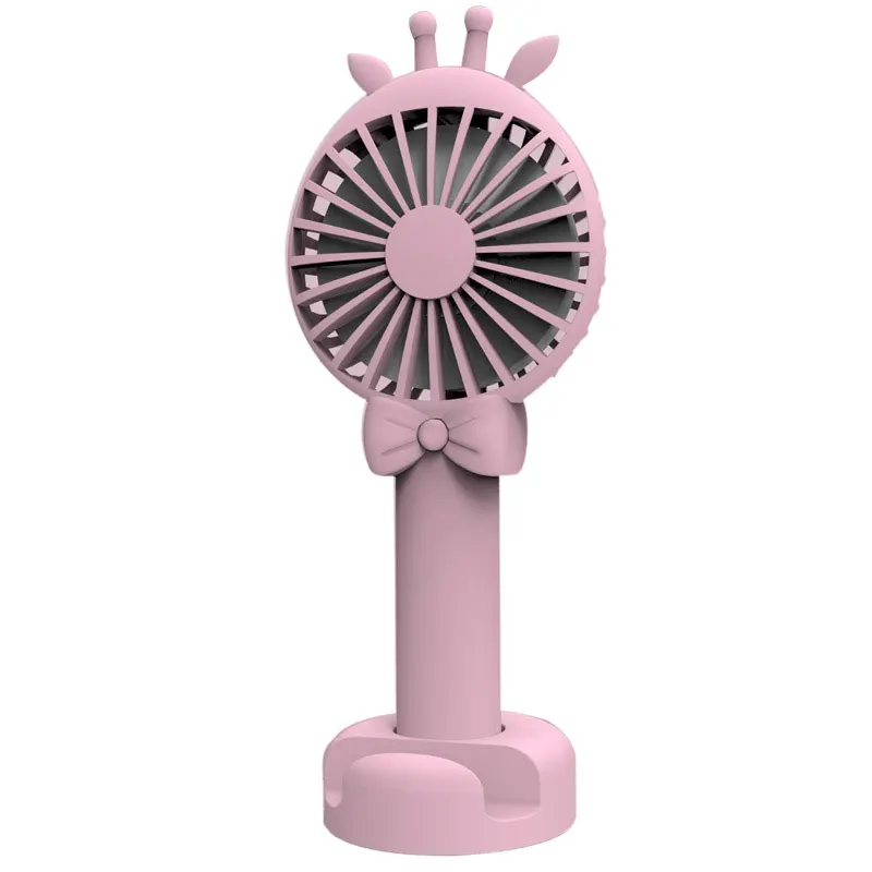Мини-вентилятор Usb зарядка три скорости ветра офисный Настольный немой маленький вентилятор открытый портативный Usb ручной вентилятор - Цвет: Розовый