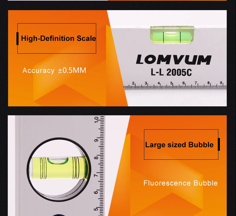 LOMVUM высокоточная линейка уровня, промышленная профессиональная Бытовая линейка, мебельная линейка для интерьера