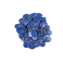 Близость EM4100 125 кГц RFID ID карты жетон цепочка для ключей, брелок только для чтения синий 50 шт./лот