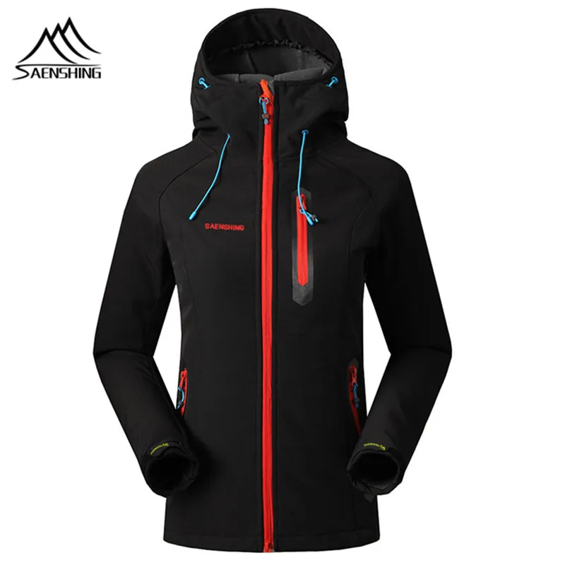 

Saenshing Softshell Jacket Women Waterproof Hiking Fishing Thermal Fleece Jacket Outdoor Windstopper Trekking Hunting Chaquetas