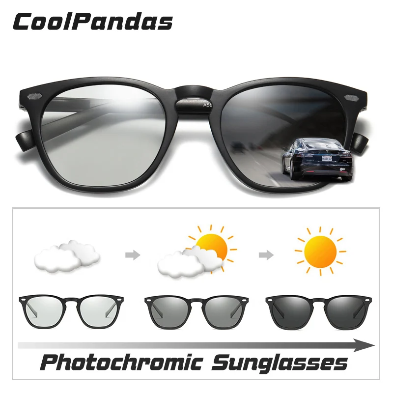 Fashion Brand Intelligent Photochromic Polarized Sunglasses For Men Women Driving Sun Glasses Oculos gafas de sol hombre UV400