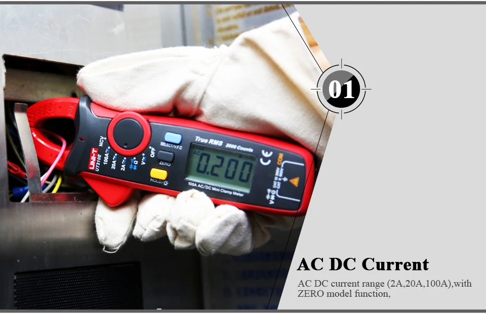 UT210E ручной RMS AC/DC Мини цифровой клещи Измеритель сопротивления емкости