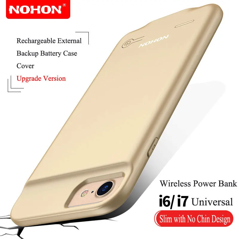 bilder für Ultra Slim NOHON Externes Ladegerät Fall Für iPhone 6 6 S 7 Bewegliche Unterstützungsbatterie Fall 2500 mAh Drahtlose Energienbank abdeckung bilder für Ultra Slim NOHON Externes Ladegerät Fall Für iPhone 6 6 S 7 Bewegliche Unterstützungsbatterie Fall 2500 mAh Drahtlose Energienbank abdeckung