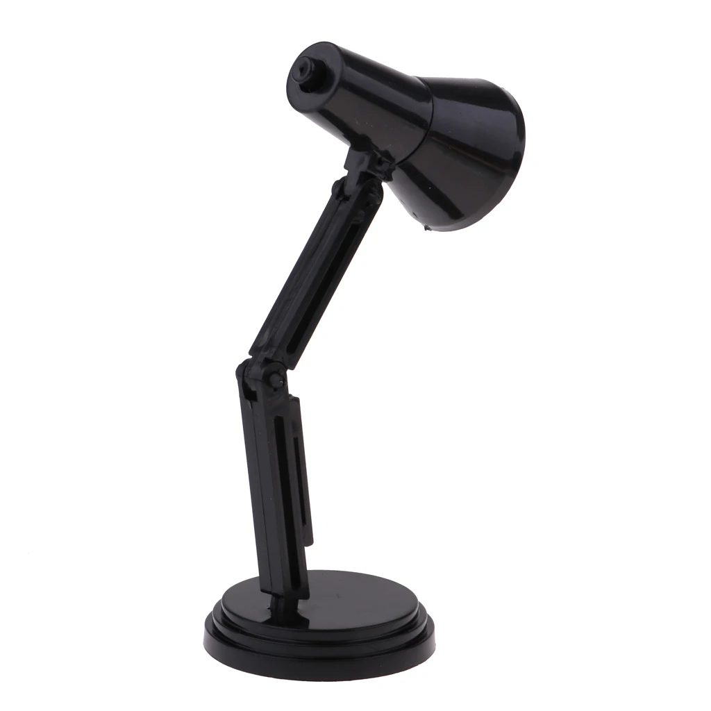 1/6 Adjustable LED Desk Lamp Furniture for   BJD Dolls House Accessories Black