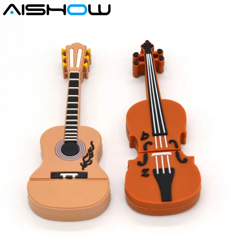 

Cartoon Guitar Musical Instruments Pen Drive Flash Memory Stick Pendrive 4Gb 8Gb 16Gb 32Gb 64Gb Usb Creativo Flash Drive U Disk