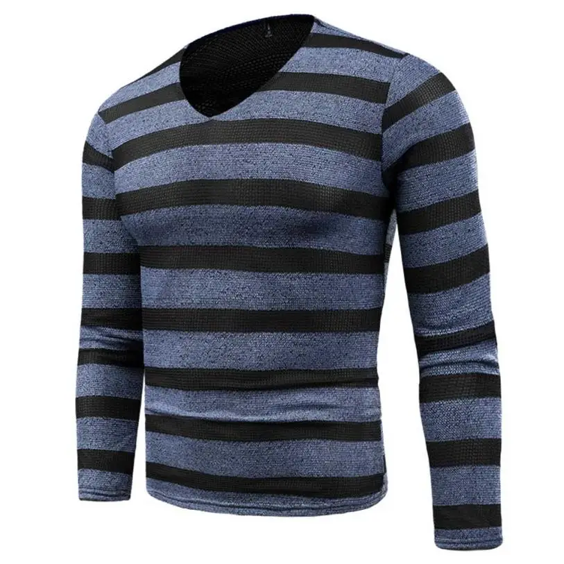 JAYCOSIN 1 шт. Мужская мода осень зима Повседневный v-образный вырез пуловер тонкий джемпер Трикотаж верхняя одежда хлопок смесь черный синий