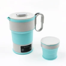 DMWD 0.6L Электрочайники термопот Одежда высшего качества Новые складывающиеся Электрический чайник 100 В-220 В Портативный ИНТЕЛЛЕКТУАЛЬНЫЕ ВОДОНАГРЕВАТЕЛЬ для путешествий Чай горшок силиконовые