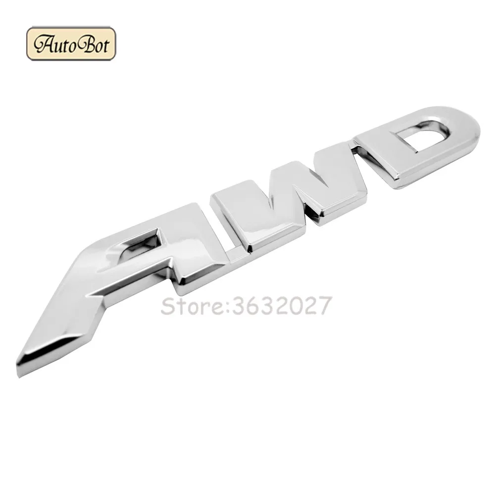 3D Metal AWD LOGO Emblems Badges Car Sticker Letter Decal Car Styling