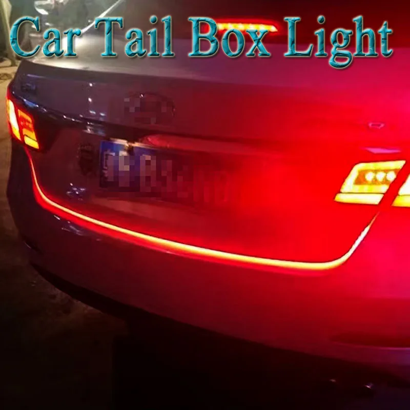 Car LED Strip Light Brake Light Turning Light 2 In 1 Red And Blue Strobe Signal