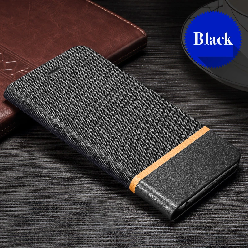 Чехол-бумажник из искусственной кожи для LG G8s ThinQ, чехол для делового телефона для LG G8s ThinQ, чехол-книжка из мягкого ТПУ силикона, задняя крышка - Цвет: Black