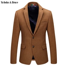N& B мужской шерстяной Блейзер, Мужской приталенный Повседневный пиджак, мужской деловой смокинг, сценические костюмы для певцов, пальто SR10