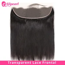 Прямой прозрачный кружевной фронтальной 13X4 уха до уха часть с детскими волосами предварительно вырезанные бразильские человеческие волосы Remy для наращивания, alipearl волос