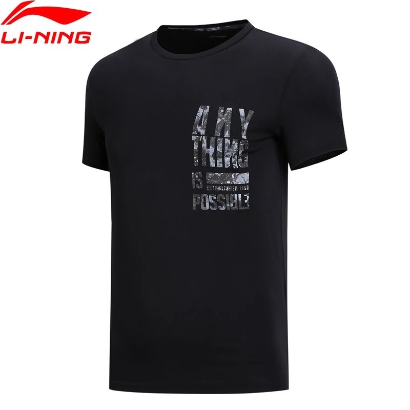 

Li-Ning Men The Trend Sports Jersey 100% Cotton Comfort Regular Fit Breathable LiNing Sports T-Shirt Tee AHSN499 MTS2846