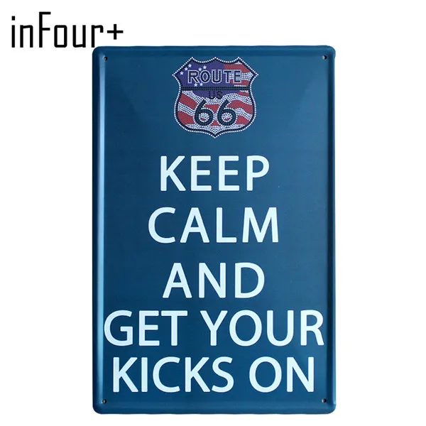 [InFour+] Keep Calm Bar Shop металлические знаки Ретро домашний винтажный Декор жестяная барная вывеска винтажные декоративные тарелки декоративное настенное украшение из металла - Цвет: MPA1100