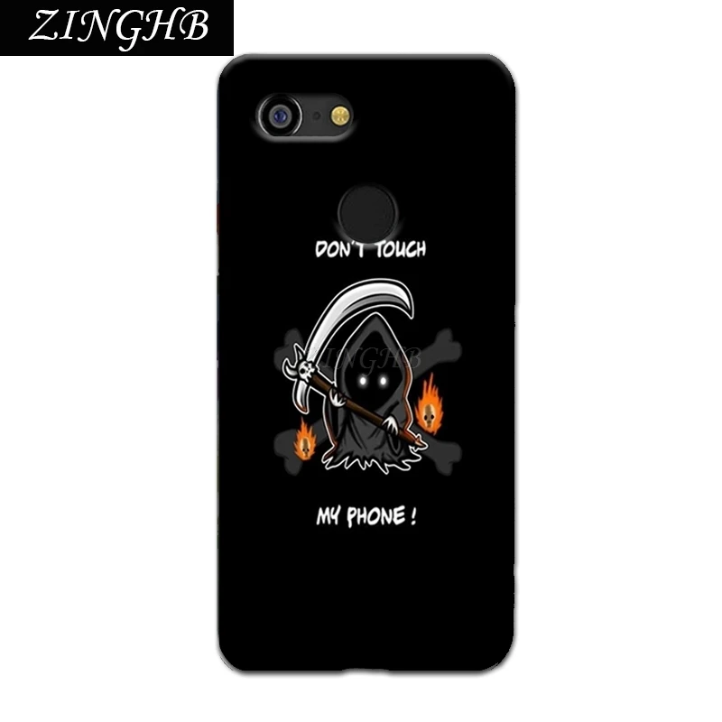

'Don't Touch My Phone' Personal Customize Pattern Soft TPU Silicone Case for Google Pixel 3 XL 6.2" Anti-Scratch Cover