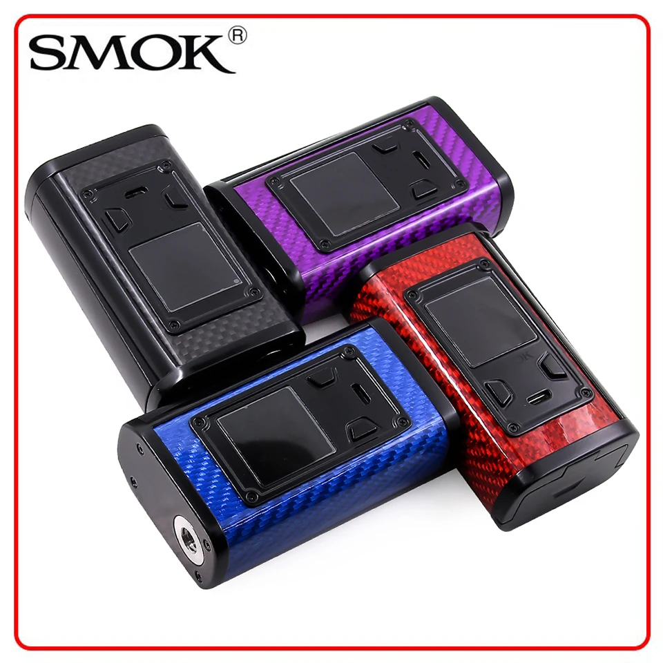 

Vape Original SMOK Majesty Carbon Fiber Box Mod 510 Thread Electronic Cigarette 225W Mod Fir SMOK X-Baby Atomizer Tank