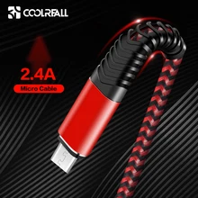 Coolreall 2.4A Micro USB кабель для быстрой зарядки USB кабель для передачи данных нейлоновый шнур синхронизации для samsung huawei Xiaomi Andriod Micro usb телефон