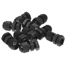 3-6,5 мм черный пластиковый водонепроницаемый кабельный сальник Разъем 10 шт