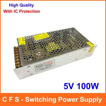 

High Quality AC DC 5V 100W Universal Regulated Switching Power Supply 5V 20A LED Driver Free shipping 50pcs wholesale