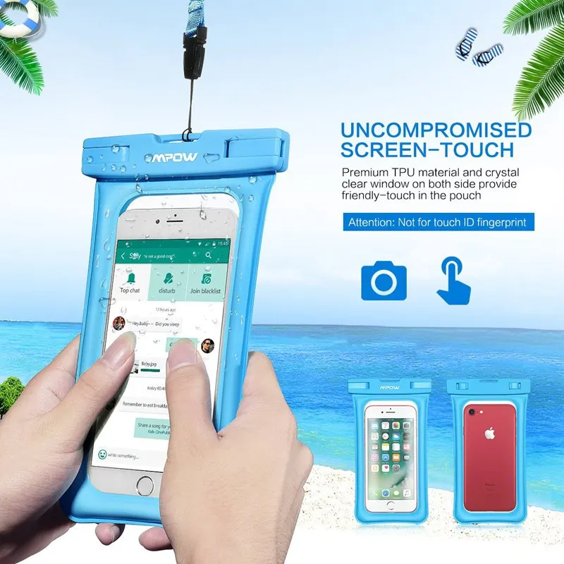 2 PCS IPX8 Waterproof Swimming Bags Universal Phone Pouch Underwater Dry Bag for iPhone XIAOMI Samsung Phone Case Bags Floatable (7)