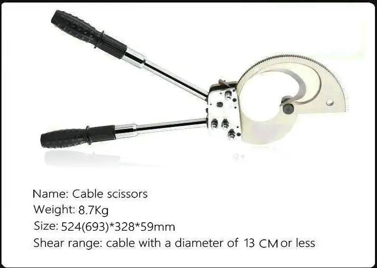 Portable multi-function ratchet cable cutter fire rescue shear cable clamp fire rescue hydraulic 13