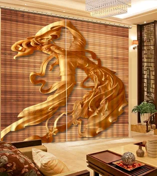 

customize 3d curtains for living room Jade carving fairies 3d curtains blackout kitchen window curtains