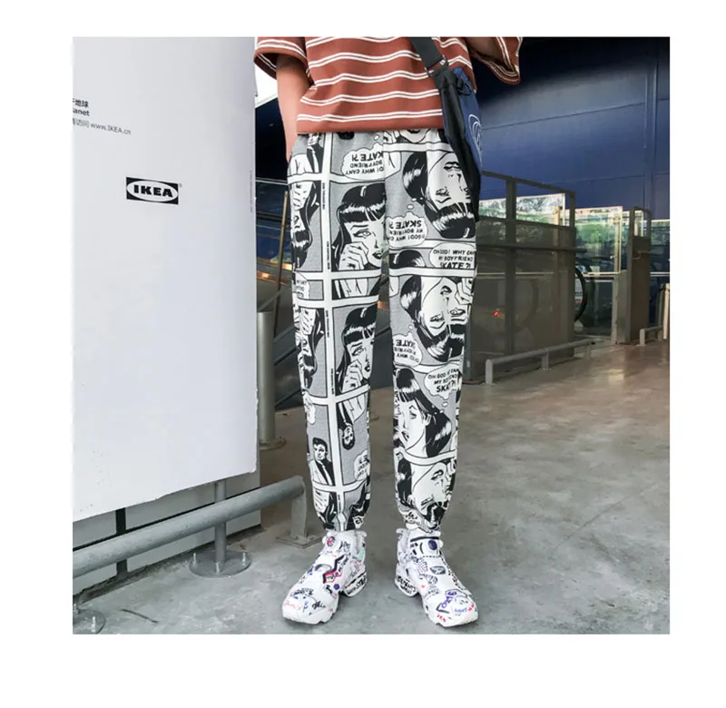 Cool Pants Men Loose Print Trouser Streetwear   (6)