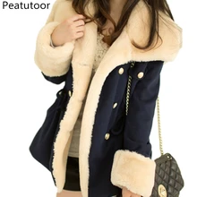 Куртки для женщин, осенние и зимние, повседневные, одноцветные, тонкие, толстые, двубортные, в духе колледжа, хлопковые пальто для женщин, плюс размер, S-5XL