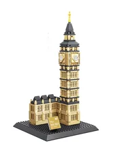 WANGE Architecture Big Ben Skyline Collection Gift Building Blocks Sets City Bricks Classic Model Kids Toys Compatible Legoings