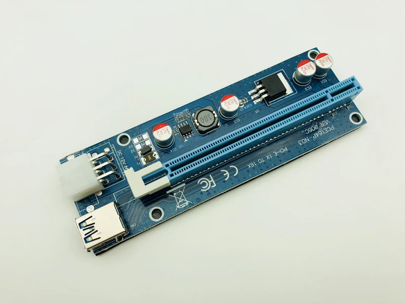 PCI E Express 1x к 16x Шахтерская машина расширитель переходника плата адаптера с 15Pin до