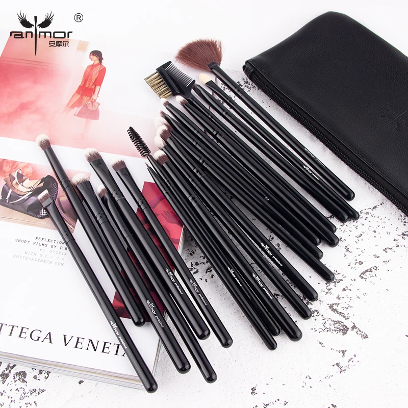 Anmor Makeup Brushes Set 19PCS Complete Essential Eyeshadow Blending Eyeliner Make Up for Any Look 19ZH-2 | Красота и здоровье
