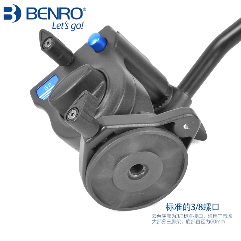 Benro S2 Pro видеоголовки алюминиевая гидравлическая головка для видео штатива QR4