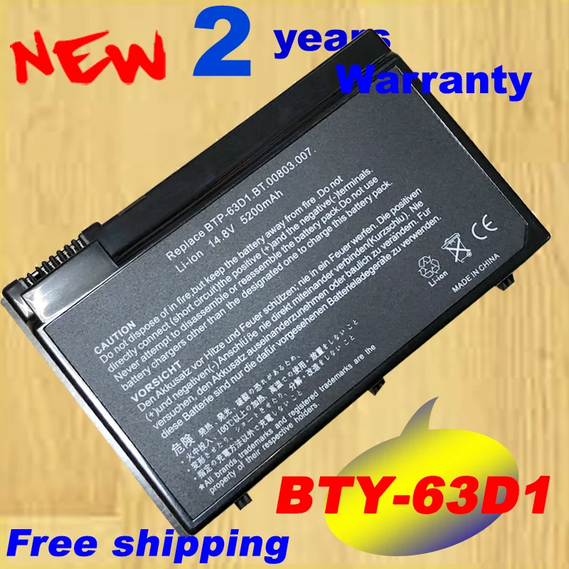 

Laptop battery for ACER Aspire 3020 Aspire 3040 Aspire 3610 Aspire 5020 Aspire 5040 Extensa 2600 TravelMate 2410 4400,BTP-63D1