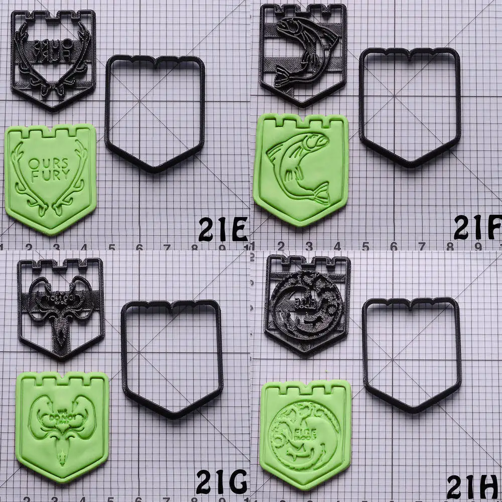 

Famous Movie Game of Thrones Series Cookie Cutters Set Custom Made 3D Printed Cake Decorating Tools Cupcake Fondant Top Molds