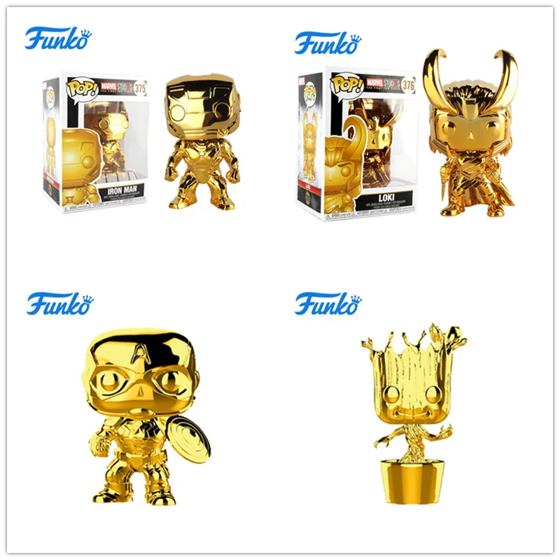 FUNKO POP Marvel 10 лет Железный человек LOKI Groot Капитан Америка виниловая Кукла Детская