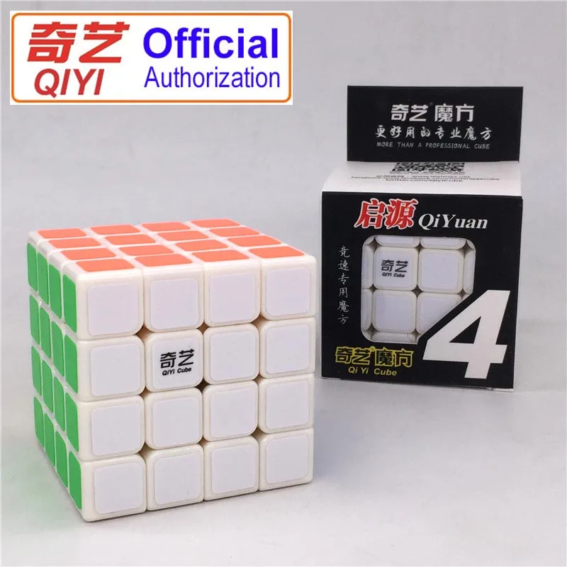 QIYI бренд Magic Cube 4x4x4 Скорость куб Пластик Cubo Magico образовательная головоломка, Twist Game Подарочные игрушки для детей QY-4 - Цвет: QIYI-4-white