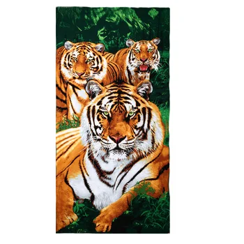 

new sale style 70*140cm large Animal character pattern microfiber bath beach towel Gift reactive printing for bathroom swimmer