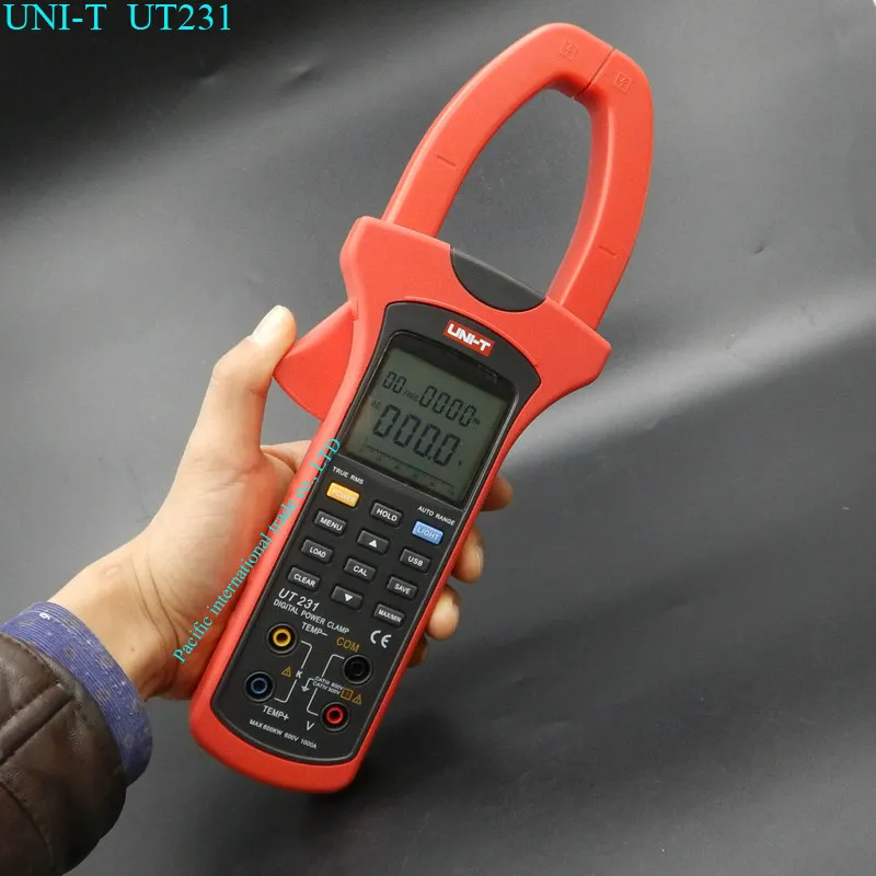 

UT231 Single-phase 2-wire True RMS Power meter digital voltmeter   power Clamp meter temperature measurement  USB Data Logging