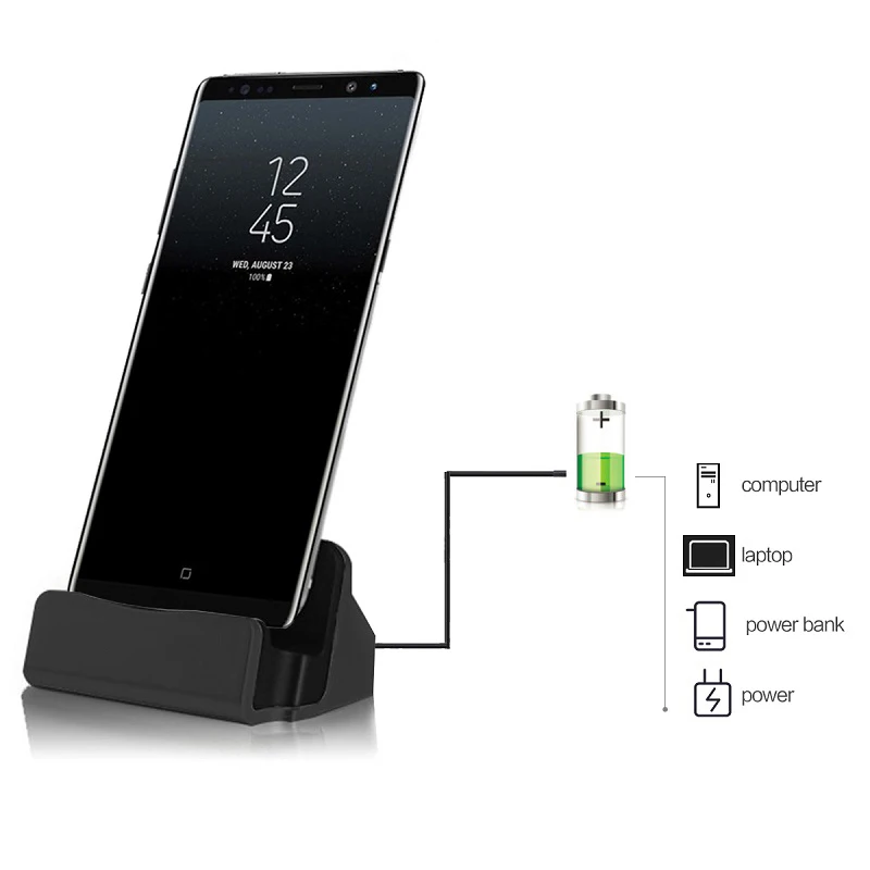 Зарядная док-станция Micro usb для iPhone X, 8, 7, 6, подставка для Синхронизации, Зарядное устройство для Android type C, samsung, Xiaomi, подставка, держатель