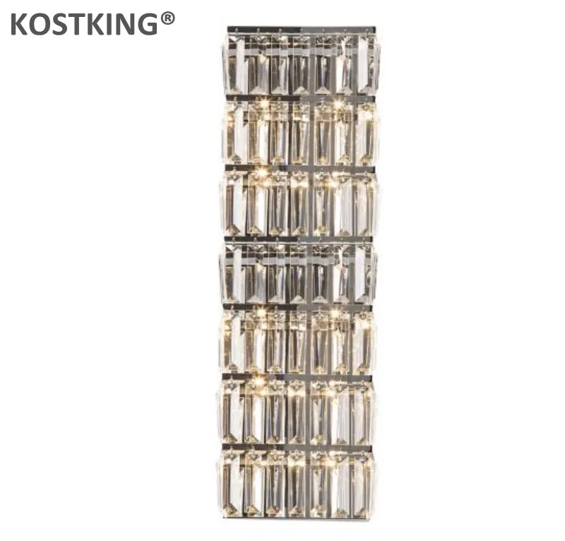 

Long Wall Lighting Modern Crystal Wall Sconce Lighting Long Crystal Lamp led Wall Light Crystal Wall Lamp Bedroom Lights Nordic