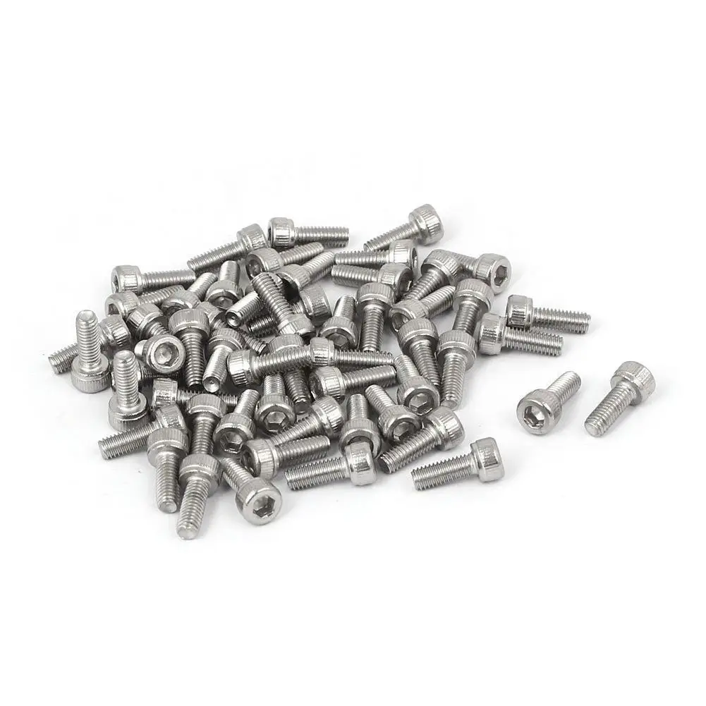 

120 pcs 304 Stainless Steel Hex Socket Head Cap Screw Bolt Thread M3 x 8mm